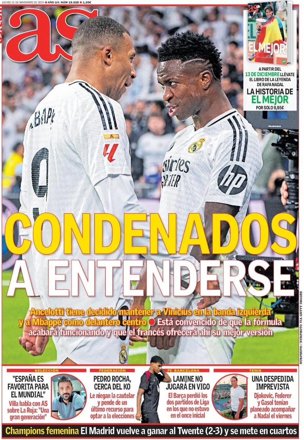 anteprima della prima pagina di AS (Madrid)