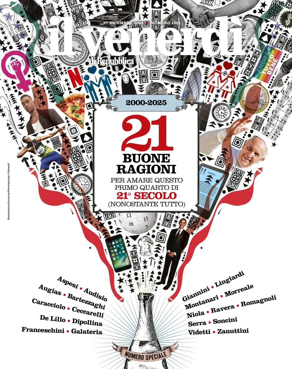 anteprima della prima pagina di il-venerd-di-repubblica del 27/12/2024
