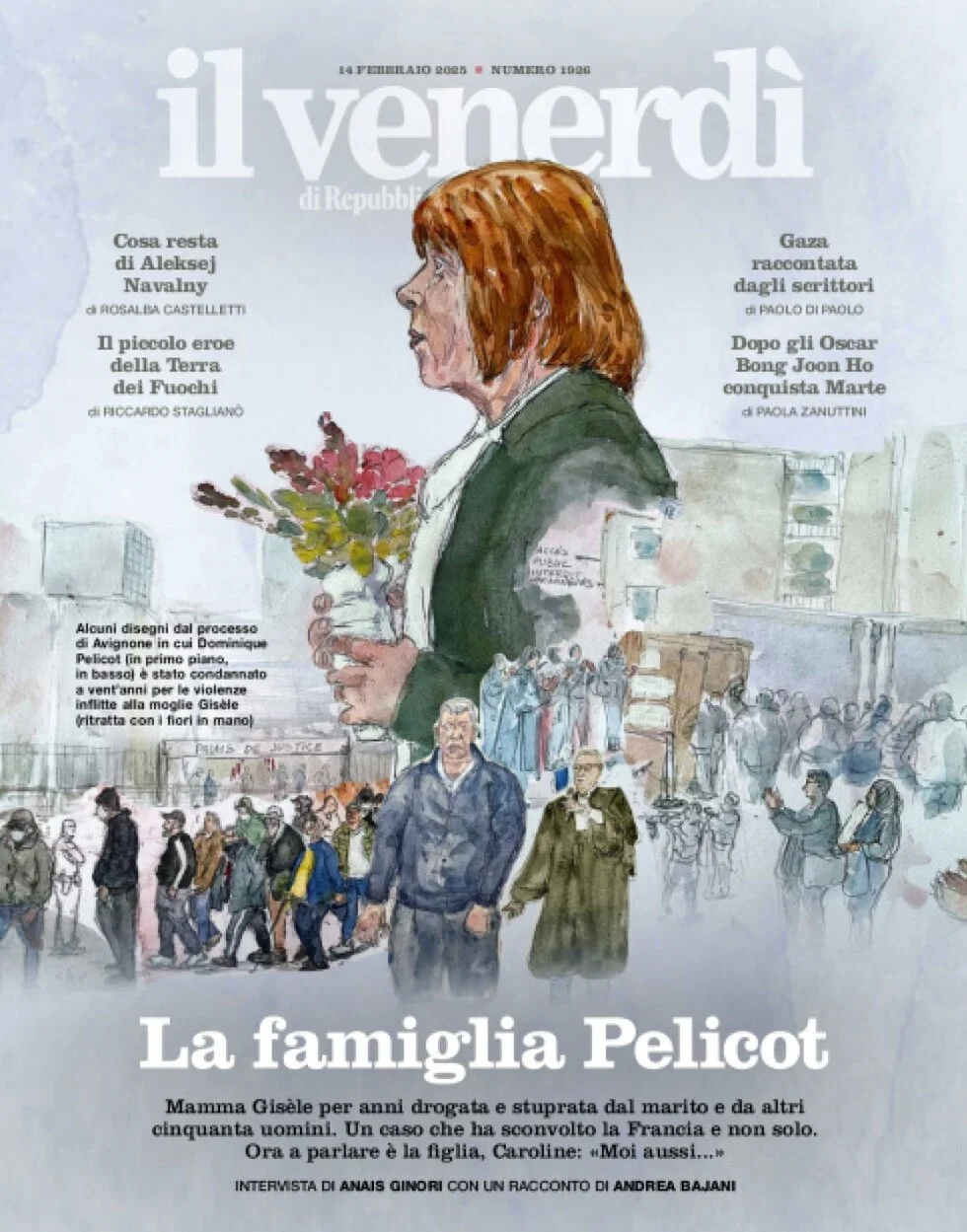anteprima della prima pagina di il-venerd-di-repubblica del 14/02/2025