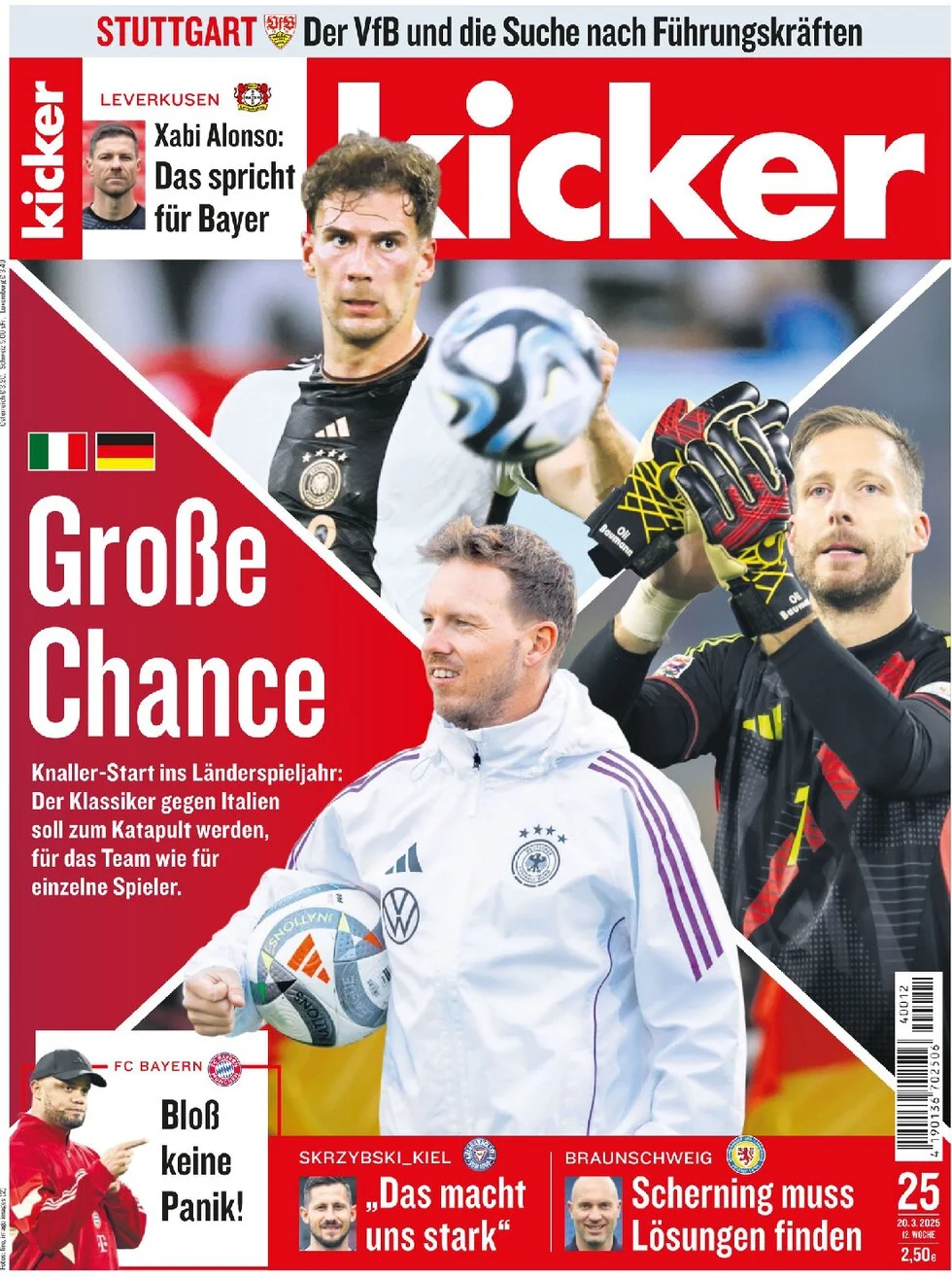 anteprima della prima pagina di kicker del 25/03/2025