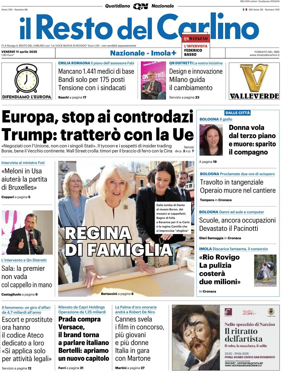 anteprima della prima pagina di il-resto-del-carlino del 11/04/2025
