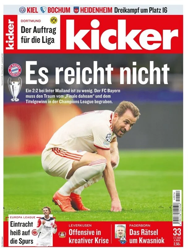 anteprima della prima pagina di kicker del 17/04/2025