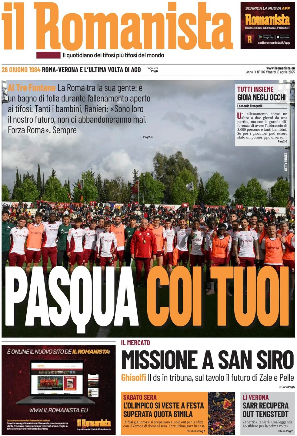 anteprima della prima pagina di Il Romanista