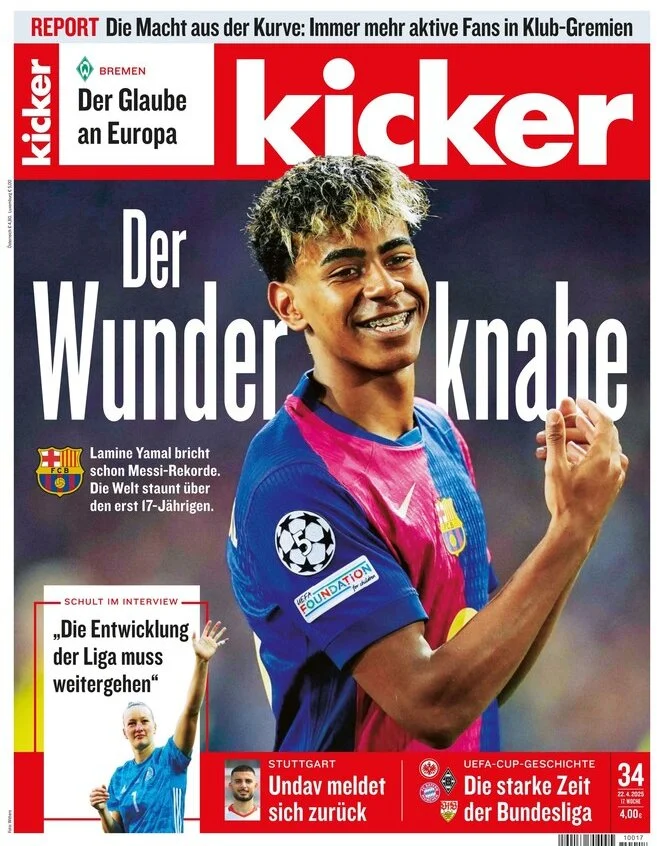 anteprima della prima pagina di kicker del 22/04/2025