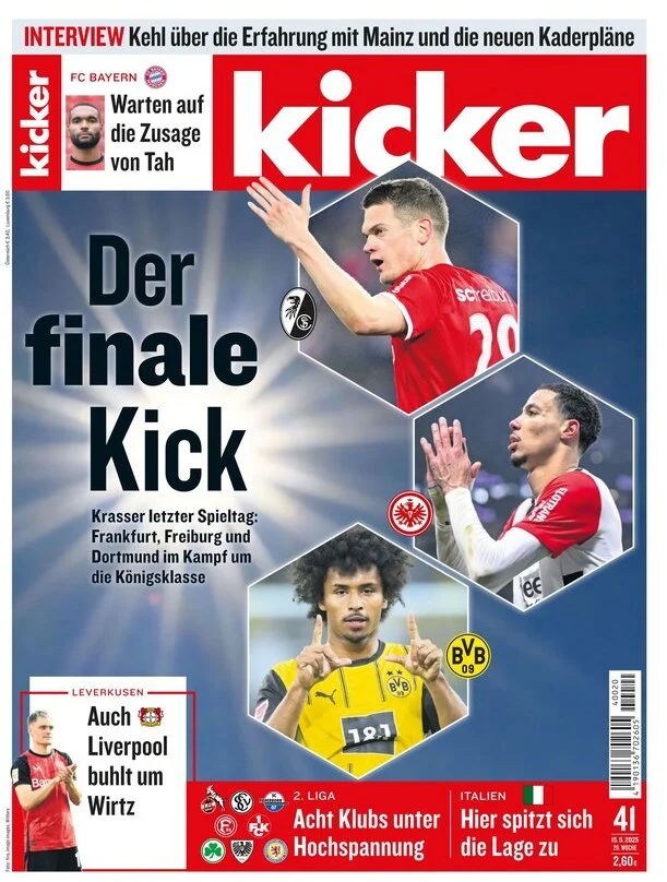 anteprima della prima pagina di kicker del 15/05/2025