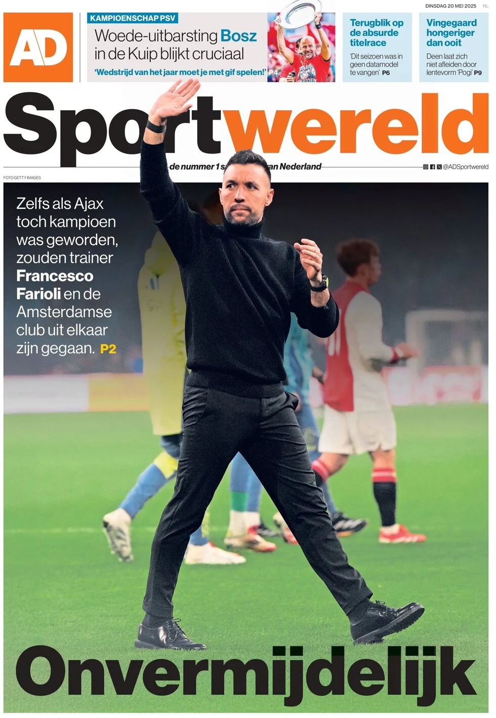 anteprima della prima pagina di AD Sportwereld