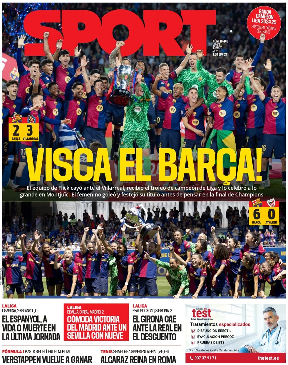 anteprima della prima pagina di SPORT (Barcelona)