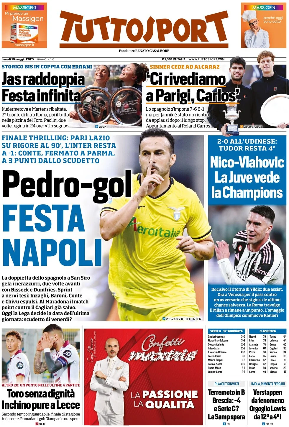 anteprima della prima pagina di Tuttosport