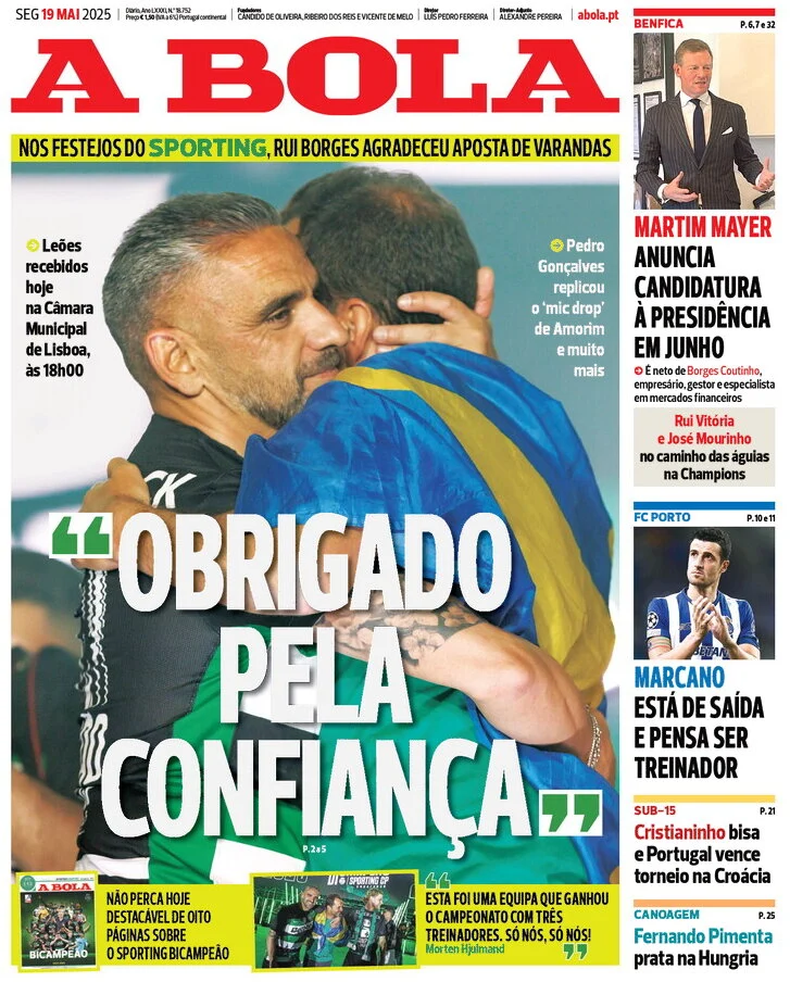 anteprima della prima pagina di A Bola