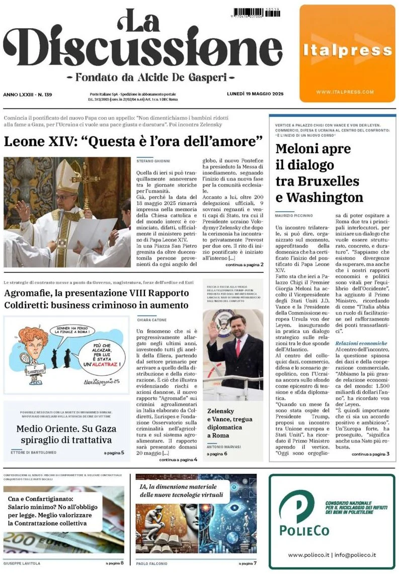 anteprima della prima pagina di La Discussione