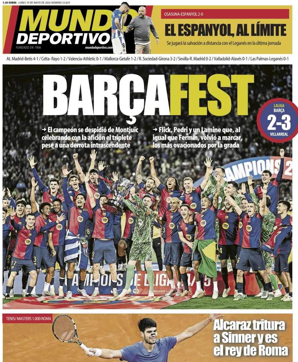 anteprima della prima pagina di Mundo Deportivo