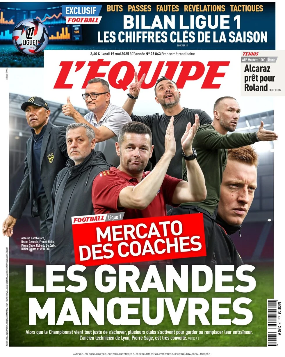 anteprima della prima pagina di L'Equipe