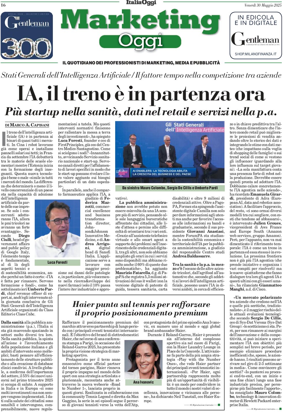 anteprima della prima pagina di marketing-oggi del 30/05/2025