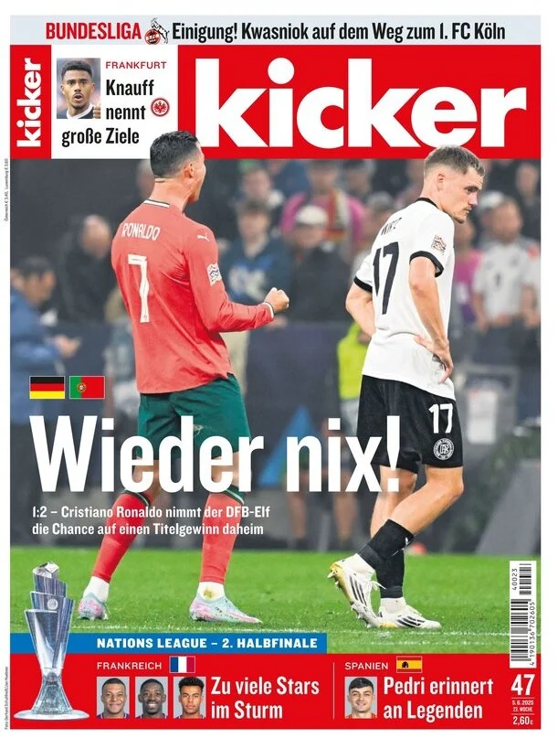 anteprima della prima pagina di kicker del 05/06/2025