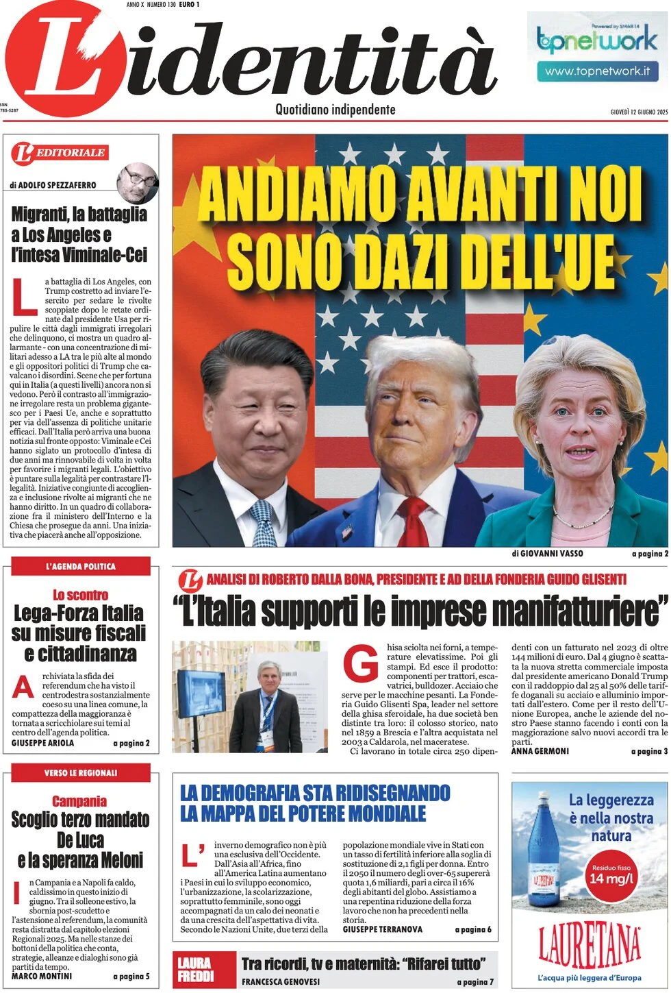 anteprima della prima pagina di L'Identità