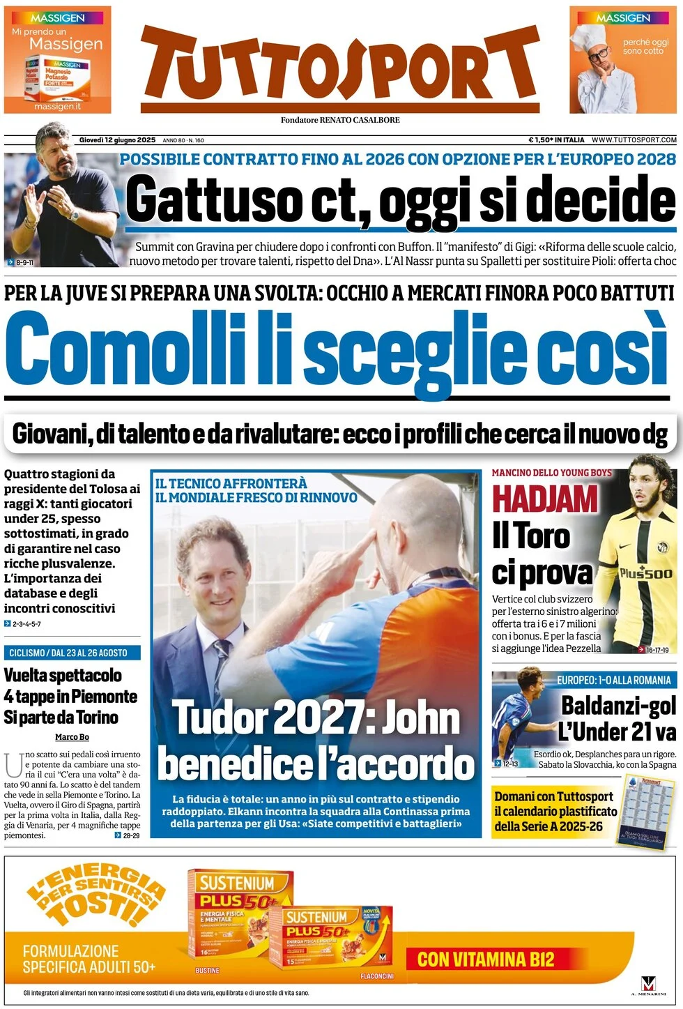 anteprima della prima pagina di Tuttosport