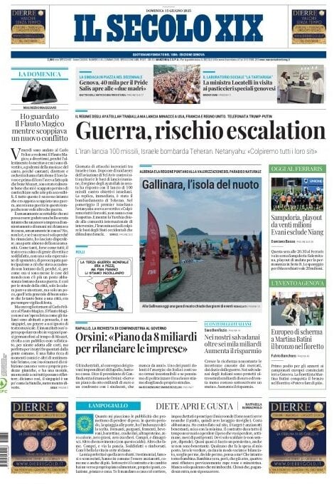 anteprima della prima pagina di Il Secolo XIX