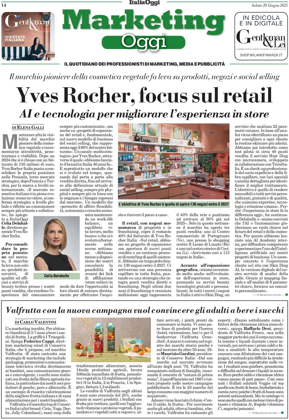 anteprima della prima pagina di marketing-oggi del 28/06/2025
