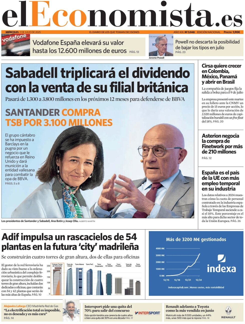 anteprima della prima pagina di el-economista del 02/07/2025