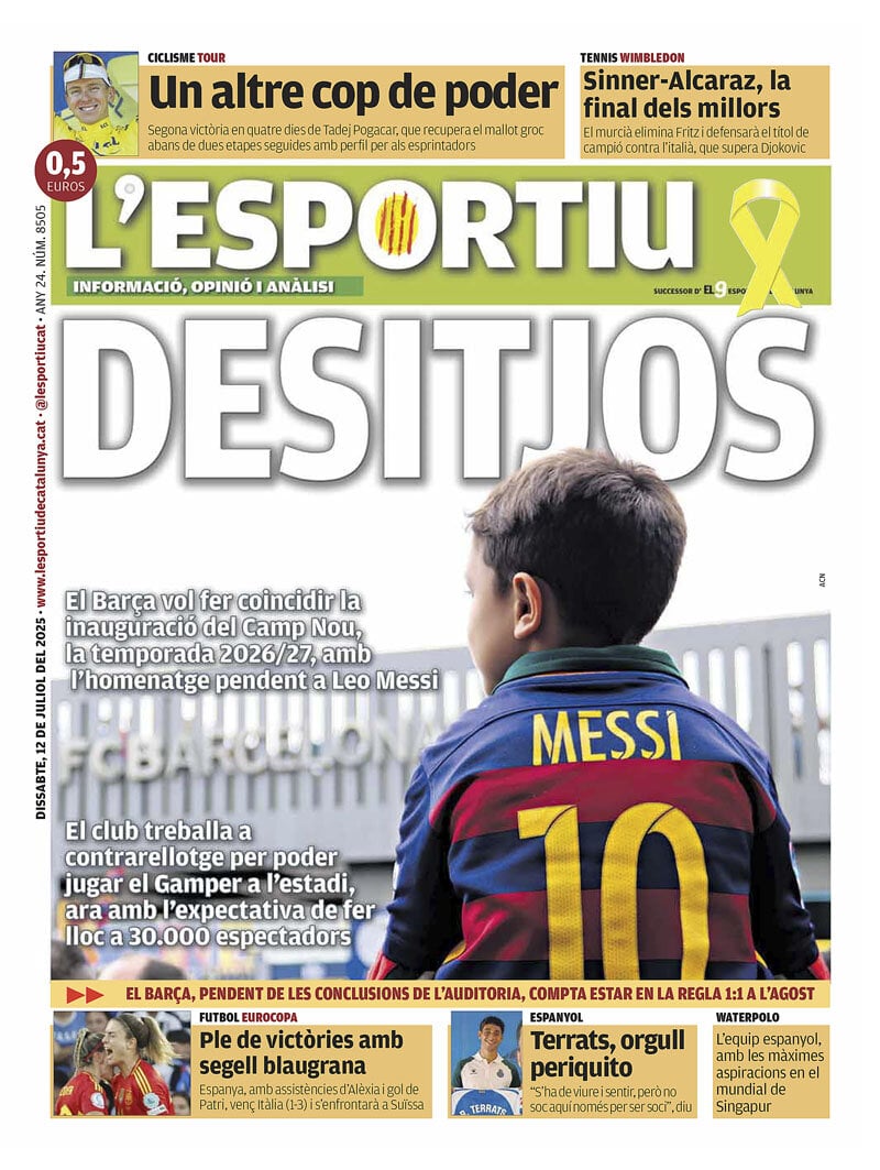anteprima della prima pagina di L'Esportiu
