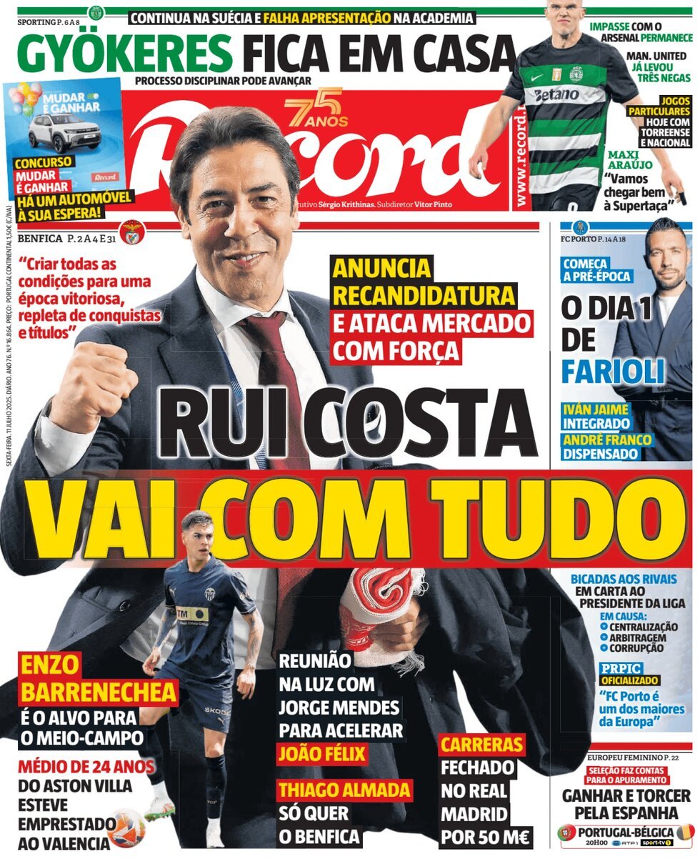 anteprima della prima pagina di Record