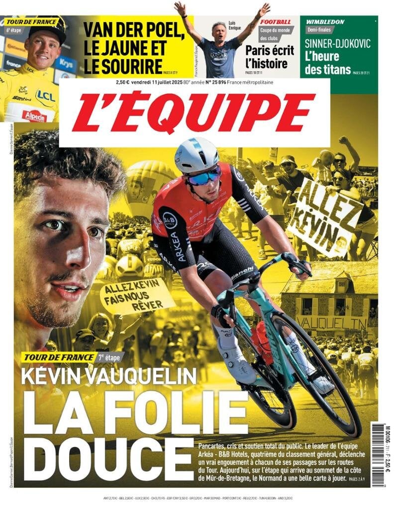 anteprima della prima pagina di L'Equipe