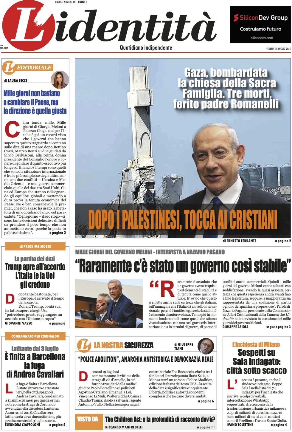 anteprima della prima pagina di L'Identità