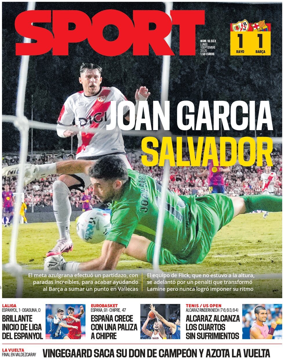 anteprima della prima pagina di SPORT (Barcelona)