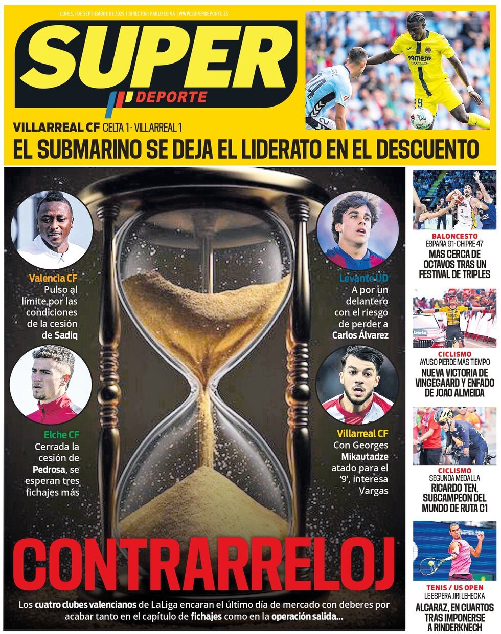 anteprima della prima pagina di Superdeporte