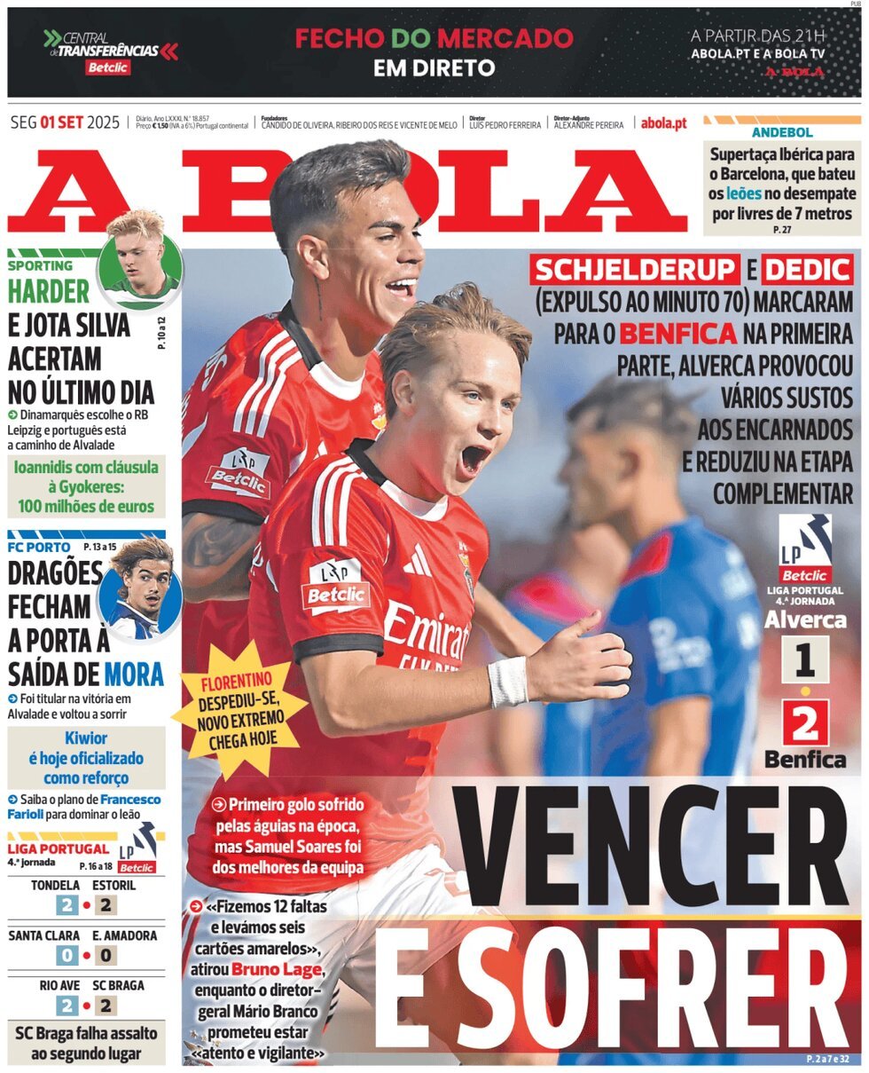 anteprima della prima pagina di A Bola