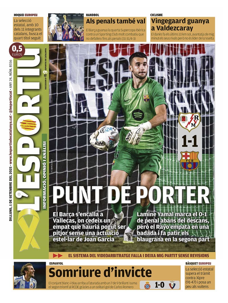 anteprima della prima pagina di L'Esportiu