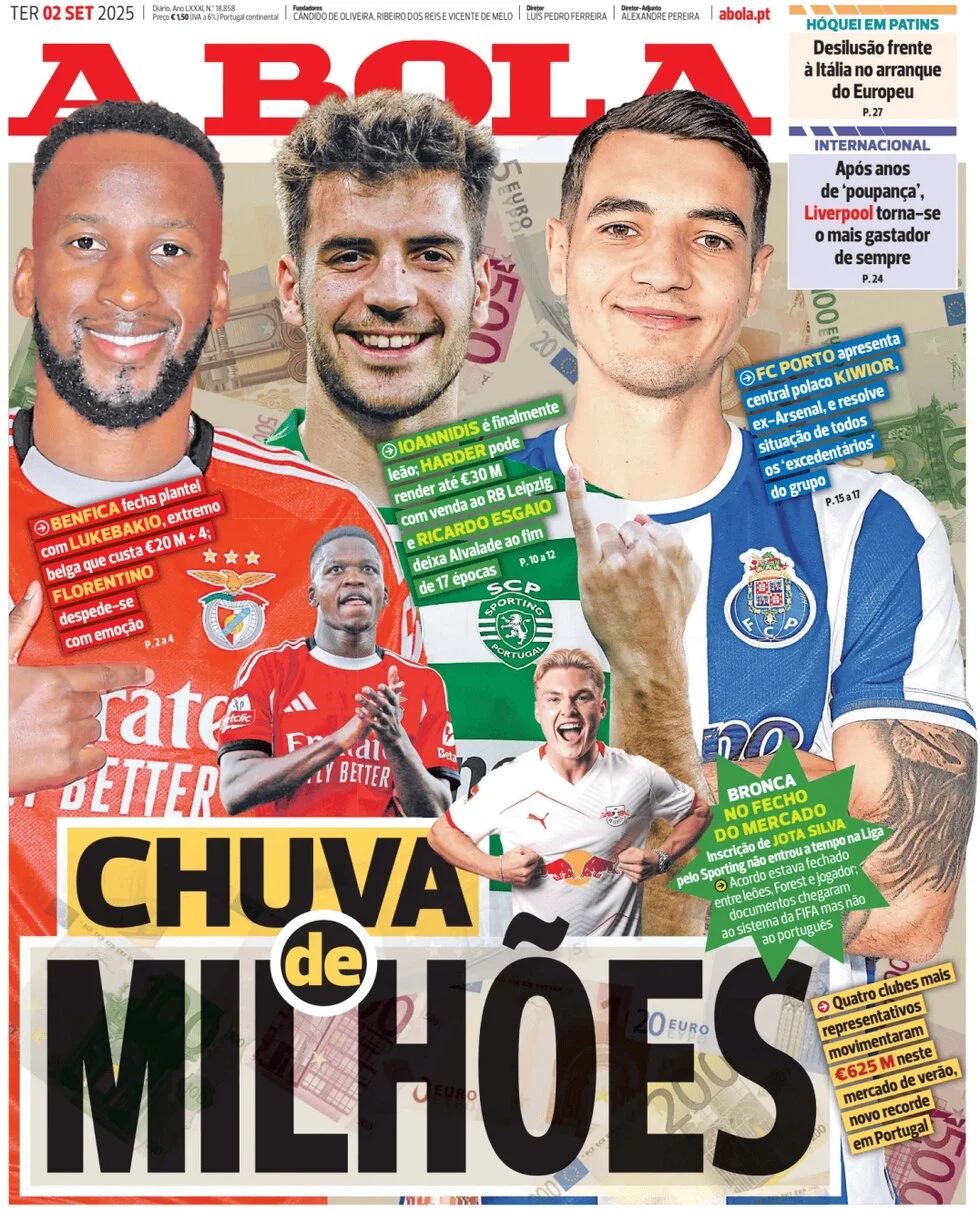 anteprima della prima pagina di A Bola