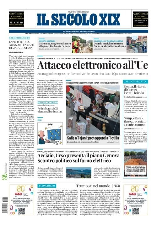 anteprima della prima pagina di Il Secolo XIX