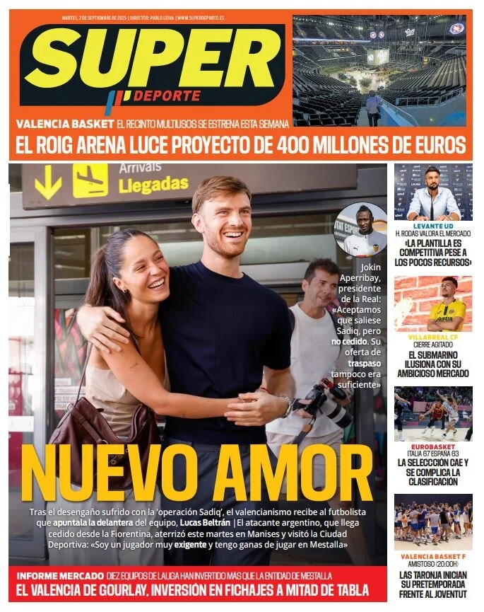 anteprima della prima pagina di Superdeporte