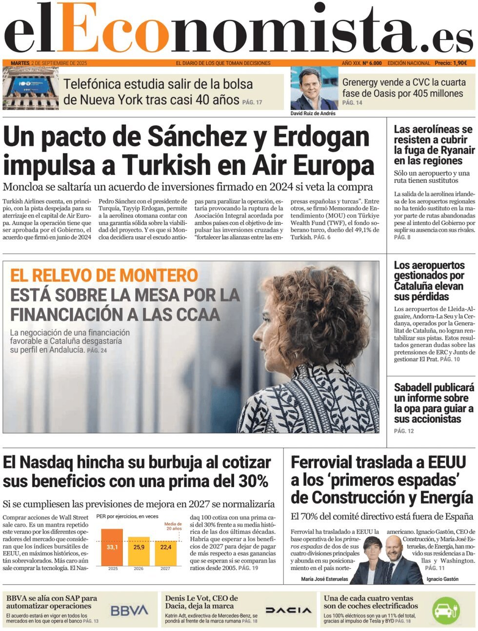 anteprima della prima pagina di El Economista