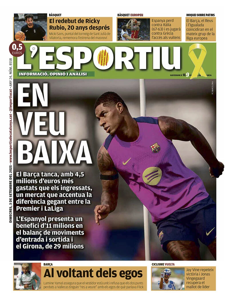 anteprima della prima pagina di L'Esportiu